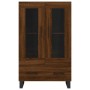 Aparador alto madera de ingeniería roble marrón 69,5x31x115 cm de vidaXL, Aparadores - Ref: Foro24-828331, Precio: 92,99 €, D...