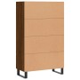 Aparador alto madera de ingeniería roble marrón 69,5x31x115 cm de vidaXL, Aparadores - Ref: Foro24-828331, Precio: 92,99 €, D...