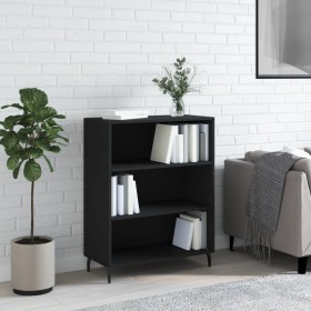 Black engineered wood shelf 69.5x32.5x90 cm by vidaXL, Sideboards - Ref: Foro24-828381, Price: 58,99 €, Discount: %