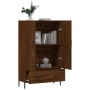 Tall engineered wood sideboard in brown oak 69.5x31x115 cm by vidaXL, Sideboards - Ref: Foro24-828251, Price: 96,98 €, Discou...