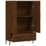 Tall engineered wood sideboard in brown oak 69.5x31x115 cm by vidaXL, Sideboards - Ref: Foro24-828251, Price: 96,98 €, Discou...