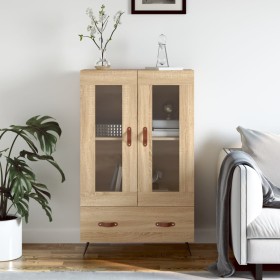 Tall Sonoma oak engineered wood sideboard 69.5x31x115 cm by vidaXL, Sideboards - Ref: Foro24-828271, Price: 82,99 €, Discount: %