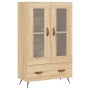 Aparador alto madera de ingeniería roble Sonoma 69,5x31x115 cm de vidaXL, Aparadores - Ref: Foro24-828271, Precio: 82,99 €, D...