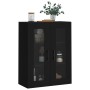 Armario de pared negro 69,5x34x90 cm de vidaXL, Aparadores - Ref: Foro24-828501, Precio: 102,22 €, Descuento: %