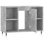 Mueble de baño madera de ingeniería gris hormigón 80x33x60 cm de vidaXL, Tocadores de baño - Ref: Foro24-831624, Precio: 55,4...