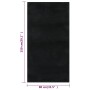 Alfombra de pelo corto esponjoso suave lavable negra 80x150 cm de vidaXL, Alfombras - Ref: Foro24-342184, Precio: 33,99 €, De...