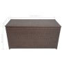 Brown synthetic rattan garden storage box 120x50x60 cm by vidaXL, Outdoor storage boxes - Ref: Foro24-42499, Price: 116,96 €,...