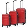 Set Trolley Maleta Rígida Tres Uds. Rojo de vidaXL, Maletas - Ref: Foro24-91143, Precio: 127,49 €, Descuento: %