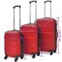 Set Trolley Maleta Rígida Tres Uds. Rojo de vidaXL, Maletas - Ref: Foro24-91143, Precio: 123,69 €, Descuento: %