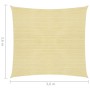 Toldo de vela cuadrado 3,6x3,6 m HDPE beige de vidaXL, Sombrillas - Ref: Foro24-42282, Precio: 42,99 €, Descuento: %