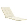 Cream sun lounger cushion (75+105)x50x4 cm by vidaXL, Cushions for chairs and sofas - Ref: Foro24-314175, Price: 26,26 €, Dis...