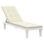 Cream sun lounger cushion (75+105)x50x4 cm by vidaXL, Cushions for chairs and sofas - Ref: Foro24-314175, Price: 26,26 €, Dis...