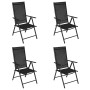 Folding garden chairs 4 pcs aluminum and black textilene by vidaXL, Garden chairs - Ref: Foro24-41731, Price: 211,34 €, Disco...