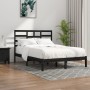 Black solid wood bed frame 120x190 cm by vidaXL, Beds and slatted bases - Ref: Foro24-3105769, Price: 156,07 €, Discount: %