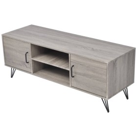 Grauer TV-Schrank 120x40x45 cm von vidaXL, TV-Möbel - Ref: Foro24-243449, Preis: 61,99 €, Rabatt: %