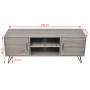 Gray TV cabinet 120x40x45 cm by vidaXL, TV Furniture - Ref: Foro24-243449, Price: 137,34 €, Discount: %