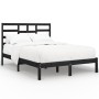 Black solid wood bed frame 120x190 cm by vidaXL, Beds and slatted bases - Ref: Foro24-3105769, Price: 153,91 €, Discount: %