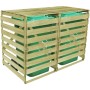 Double shed impregnated wood garbage container 240 L by vidaXL, Waste container supports - Ref: Foro24-42270, Price: 173,27 €...