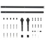 Kit de herrajes para puertas correderas acero negro 183 cm de vidaXL, Marcos de puertas - Ref: Foro24-142827, Precio: 57,08 €...