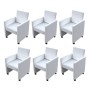 Sillas de comedor 6 uds cuero sintético blanco de vidaXL, Sillas de comedor - Ref: Foro24-160186, Precio: 731,22 €, Descuento: %