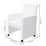 Sillas de comedor 6 uds cuero sintético blanco de vidaXL, Sillas de comedor - Ref: Foro24-160186, Precio: 731,22 €, Descuento: %