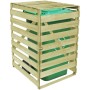 Cobertizo para contenedor de basura de madera impregnada 240 L de vidaXL, Soportes para contenedores de residuos - Ref: Foro2...