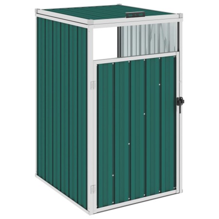 Schuppen für Müllcontainer aus Stahl 72x81x121 cm von vidaXL, Halterungen für Abfallbehälter - Ref: Foro24-46273, Preis: 149,...