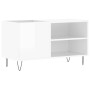 Glossy white engineered wood record cabinet 85x38x48 cm by vidaXL, CD and DVD storage - Ref: Foro24-831702, Price: 60,72 €, D...