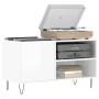 Glossy white engineered wood record cabinet 85x38x48 cm by vidaXL, CD and DVD storage - Ref: Foro24-831702, Price: 60,72 €, D...