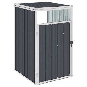 Müllcontainerschuppen aus anthrazitfarbenem Stahl, 72 x 81 x 121 cm von vidaXL, Halterungen für Abfallbehälter - Ref: Foro24-...