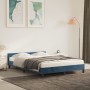 Dark blue velvet bed frame with headboard 140x200 cm by vidaXL, Beds and slatted bases - Ref: Foro24-347577, Price: 138,45 €,...