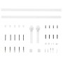 Kit herrajes para puertas correderas de acero blanco 200 cm de vidaXL, Marcos de puertas - Ref: Foro24-151708, Precio: 73,00 ...