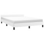 Estructura de cama cabecero cuero sintético blanco 140x200 cm de vidaXL, Camas y somieres - Ref: Foro24-347502, Precio: 140,8...