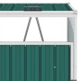 Double shed green steel garbage container 143x81x121 cm by vidaXL, Waste container supports - Ref: Foro24-46277, Price: 177,7...