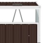 Brauner Müllcontainer aus Stahl mit drei Schuppen, 213 x 81 x 121 cm von vidaXL, Halterungen für Abfallbehälter - Ref: Foro24...