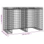 Gabion wall for garbage container iron 192x91x120 cm by vidaXL, Waste container supports - Ref: Foro24-151336, Price: 232,70 ...