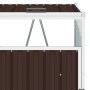 Doppelter Schuppen-Müllcontainer aus braunem Stahl, 143 x 81 x 121 cm von vidaXL, Halterungen für Abfallbehälter - Ref: Foro2...