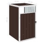 Shed for brown steel garbage container 72x81x121 cm by vidaXL, Waste container supports - Ref: Foro24-46276, Price: 123,13 €,...