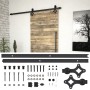 Sliding door hardware kit SKIEN black steel 183cm by vidaXL, doorframes - Ref: Foro24-145260, Price: 64,70 €, Discount: %