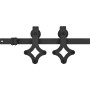 Sliding door hardware kit SKIEN black steel 183cm by vidaXL, doorframes - Ref: Foro24-145260, Price: 64,70 €, Discount: %