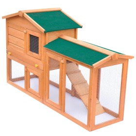 Large animal house wooden hutch cage by vidaXL, Cages and habitats for small animals - Ref: Foro24-170162, Price: 139,34 €, D...