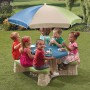 Step2 Mesa de picnic con sombrilla Aqua de Step2, muebles para bebés y niños pequeños - Ref: Foro24-404892, Precio: 256,99 €,...