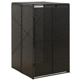 Shed for garbage container PE rattan 70x80x117 cm by vidaXL, Waste container supports - Ref: Foro24-319860, Price: 110,96 €, ...