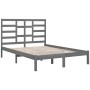 Weißer Massivholzbettrahmen 140x190 cm von vidaXL, Betten und Lattenroste - Ref: Foro24-3105777, Preis: 141,38 €, Rabatt: %