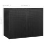 Cobertizo doble cubo basura ratán sintético negro 153x78x120cm de vidaXL, Soportes para contenedores de residuos - Ref: Foro2...