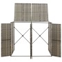 Schuppen für 2 graue PE-Rattan-Müllcontainer 140x80x117cm von vidaXL, Halterungen für Abfallbehälter - Ref: Foro24-319865, Pr...