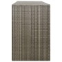 Shed for 3 gray PE rattan garbage containers 207x80x117 cm by vidaXL, Waste container supports - Ref: Foro24-319866, Price: 3...