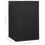 Black synthetic rattan trash can shed 76x78x120 cm by vidaXL, Waste container supports - Ref: Foro24-46728, Price: 110,69 €, ...