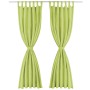 Micro-satin curtains with loops, 2 units, 140x175cm, green. by vidaXL, Curtains and curtains - Ref: Foro24-132222, Price: 22,...