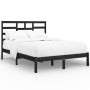 Black solid wood bed frame 140x190 cm by vidaXL, Beds and slatted bases - Ref: Foro24-3105779, Price: 154,61 €, Discount: %